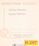 Hoffman-Hoffman PR Series, Planetary Lapping Machine, Operations and Parts Manual 1982-PR1-32T-PR1-50T-PR1-66T-PR2-21T-PR2-32T-01
